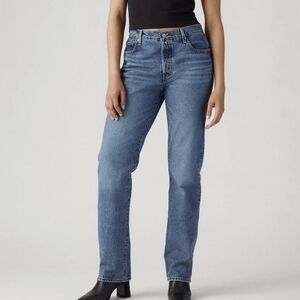 Princess Polly High Rise Straight Denim Jeans Medium Wash Size 6